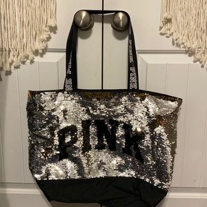 🔥BRAND NEW VICTORIA’S SECRET PINK TOTE BAG W ZIPPER🔥